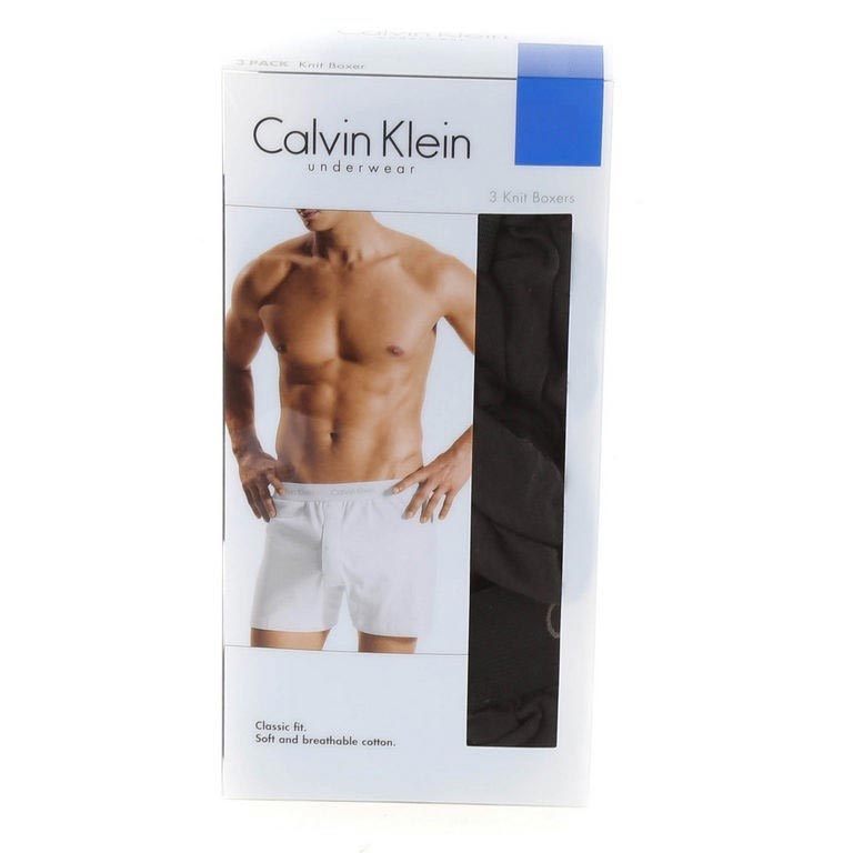 Calvin Klein Mens 3-Pack Cotton Classic Knit Boxer