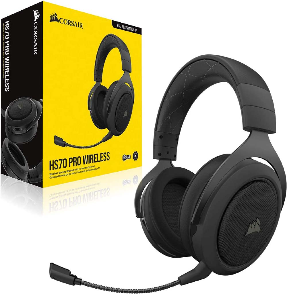 Corsair HS70 Pro Wireless Gaming Headset 7.1 Surround Sound