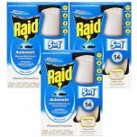 3 X Raid Automatic Multi-Insect Indoor Insect Control System Refill 185g
