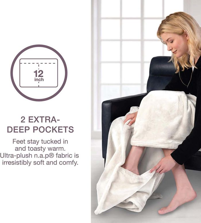 Plush Blanket Brookstone Nap Cuddle Blanket BROOKSTONE NAP Cozy