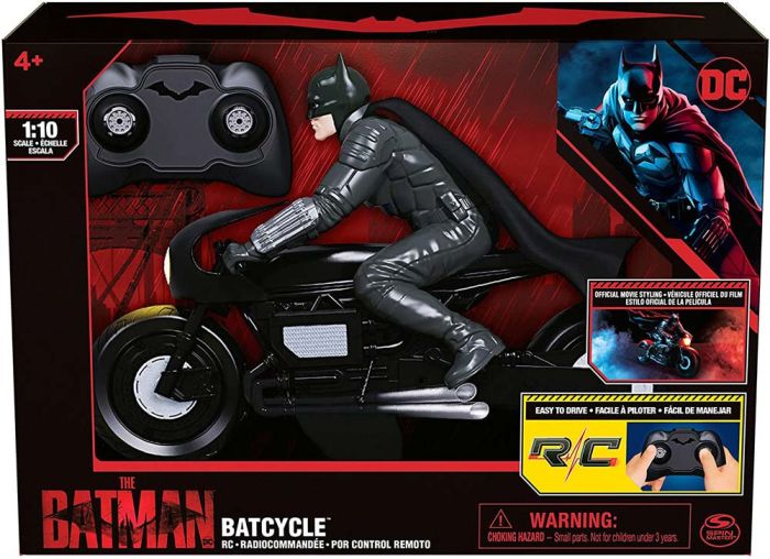 DC Comics The Batman Batcycle RC with Batman Rider | Toy Deals