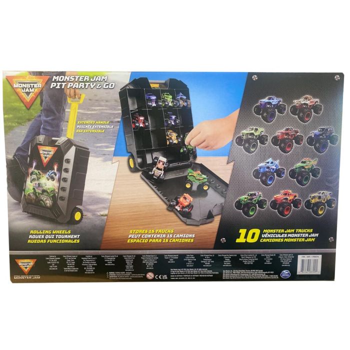 Monster Jam Official Pit Party And Go Playset With Rolling