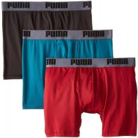 Puma Mens Cotton Stretch Boxer Brief 3 Pack-L