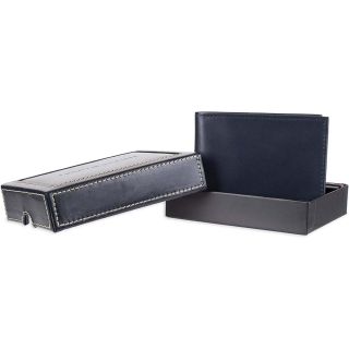 Tommy Hilfiger Men's Dore Passcase Leather Wallet Navy Blue