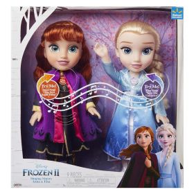 Disney Frozen 2 Princess Anna and Elsa Singing Sisters Interactive Feature Dolls Set