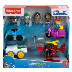 Fisher Price Little People DC Super Friends Vehicle & Figures Gift Set