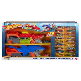 
Hot Wheels City Battling Creatures Transporter Vehicles With 20 cars
