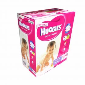 Huggies Ultra Dry Nappies Crawler 184 Disposable Girl Size 6-11kg