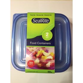 Seal Rite 2 pack food containers 660ml Bpa Free