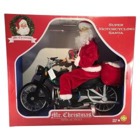 Mr. Christmas Super Motorcycling Santa