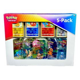 Pokemon 5 Pack Mini Tins with 4 Collector Cards
