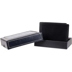 Tommy Hilfiger Men's Dore Passcase Leather Wallet Black