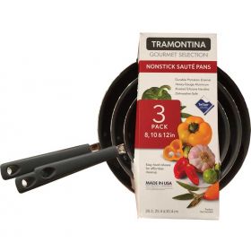 Tramontina 3 Pack of Nonstick Saute Pans 8in, 10in, & 12in