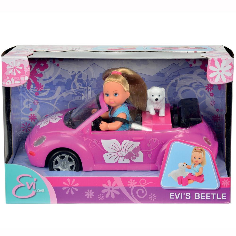 Evi Love Car Beetle With Doll And Dog New Childs toy