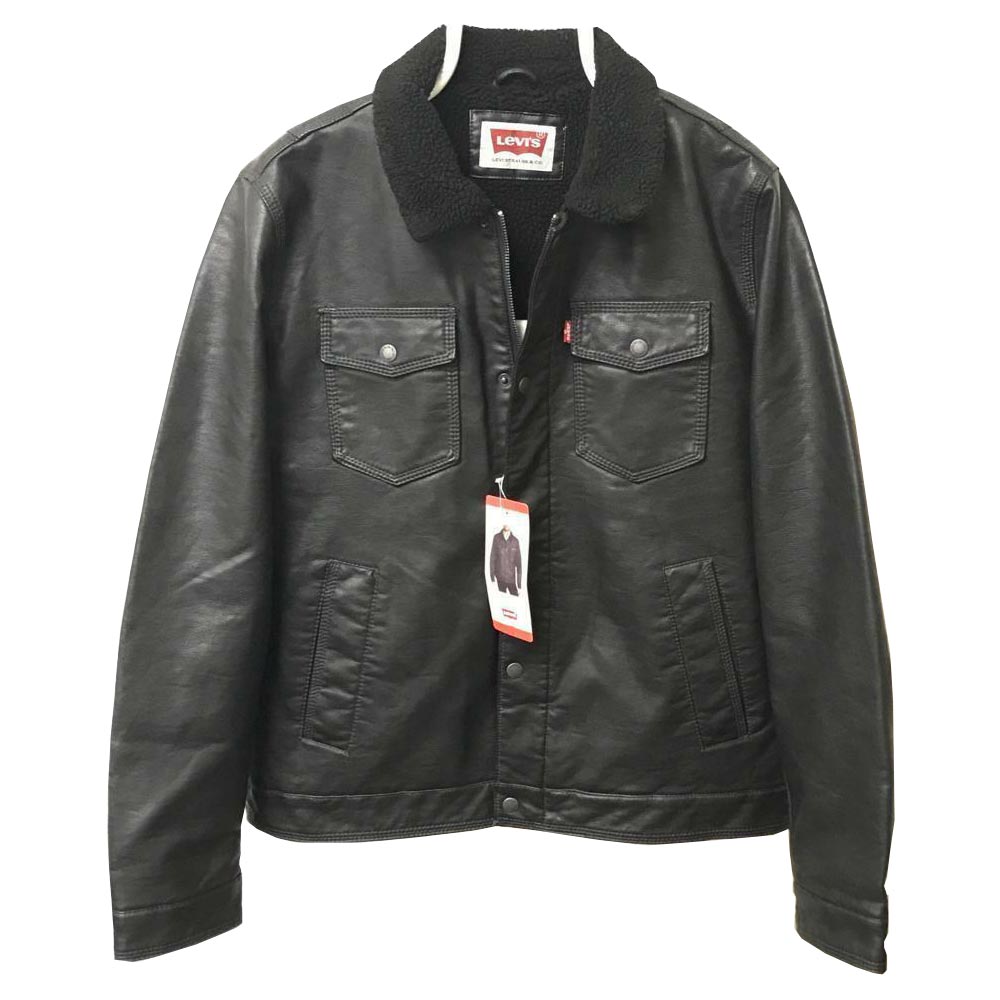 levis leather sherpa jacket mens