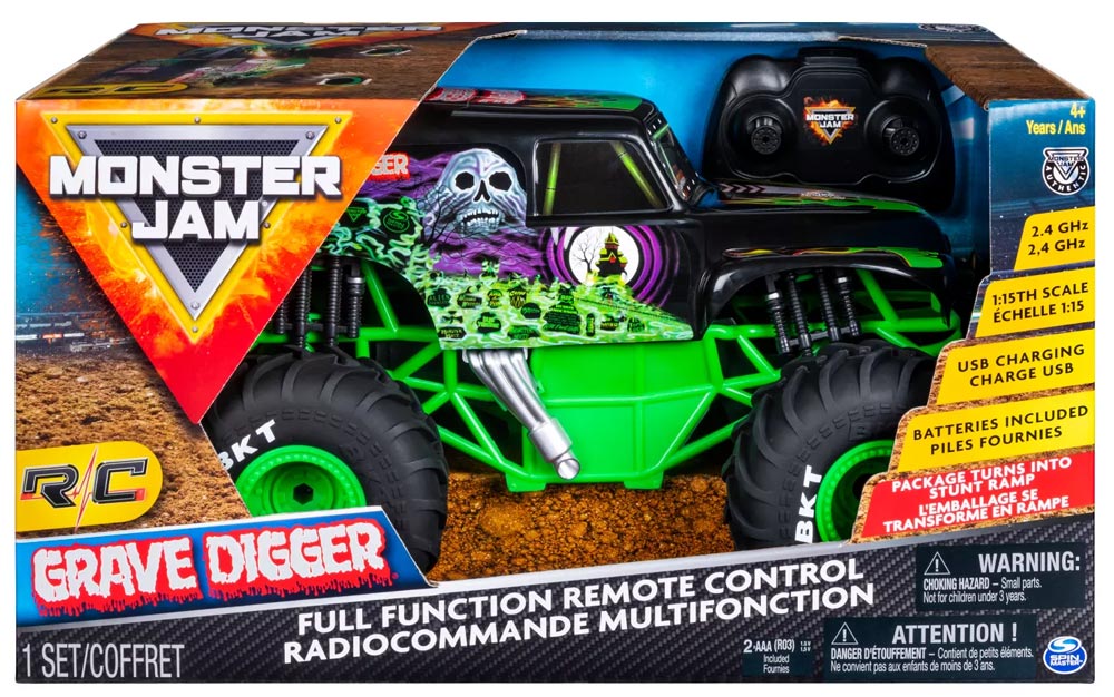 Monster Jam Official Grave Digger Remote Control Truck 1 15 Scale