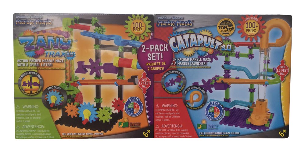 Techno Gears Marble Mania Zany Trax Catapult Super Set