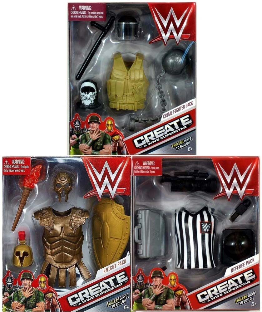 Knight Pack - WWE Create-A-Superstar Accessory Pack WWE Toy Wrestling Action  Figure Accessories by Mattel!